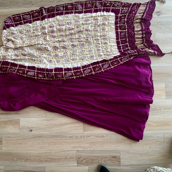 Elegant Purple Anarkali with Real Bandani Dupatta - Picture 3 of 6